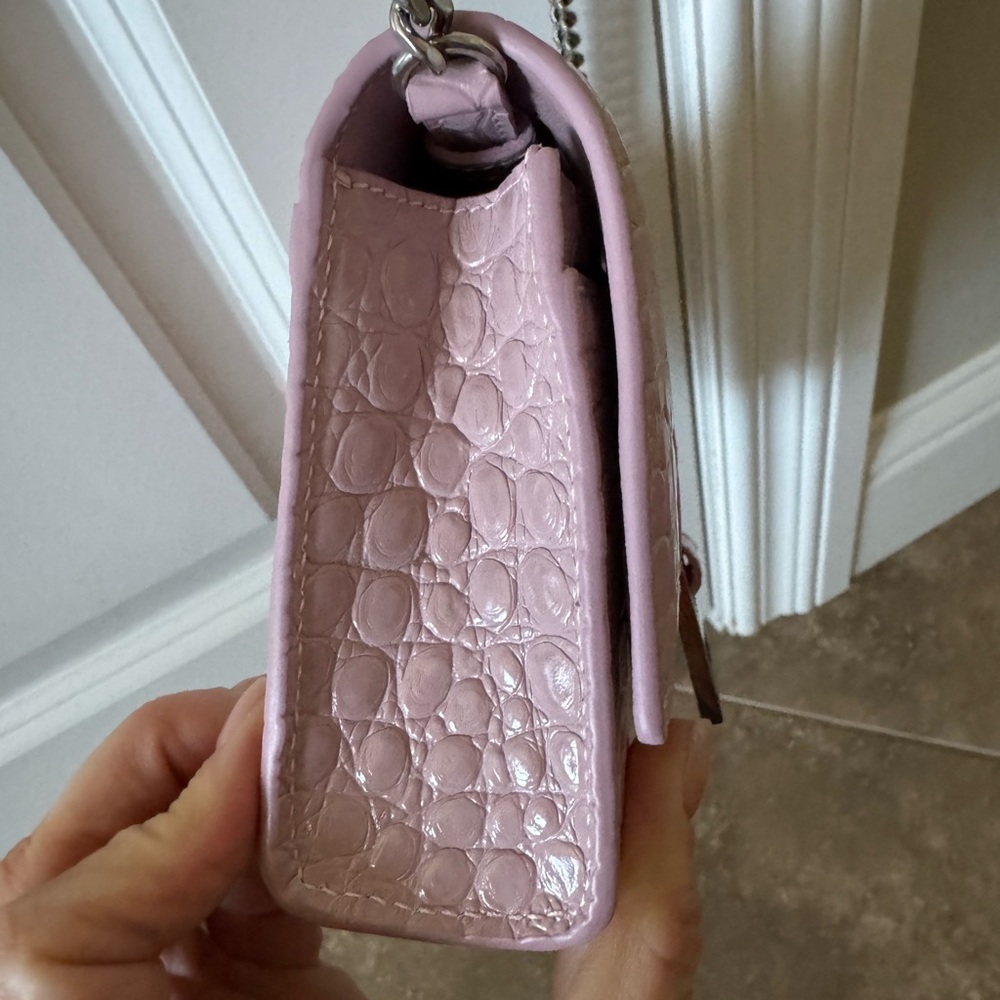 Balenciaga Pink Croc-Embossed Women's Bag - Picture 7 of 12